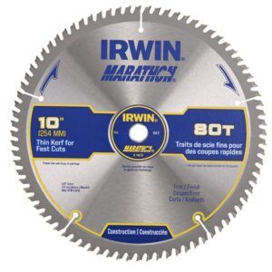10" Irwin 80T Marothon Carbide Thin Kerf